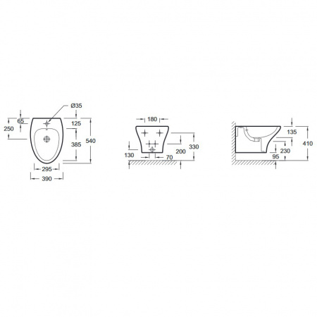Биде подвесное Jacob Delafon Nouvelle Vague EMD0002-00 фото
