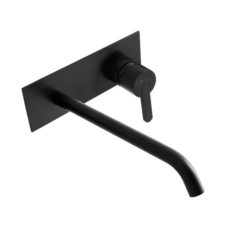 Смеситель для раковины настенный Cezares Leaf LEAF-BLI1-NOP Чёрный матовый фото