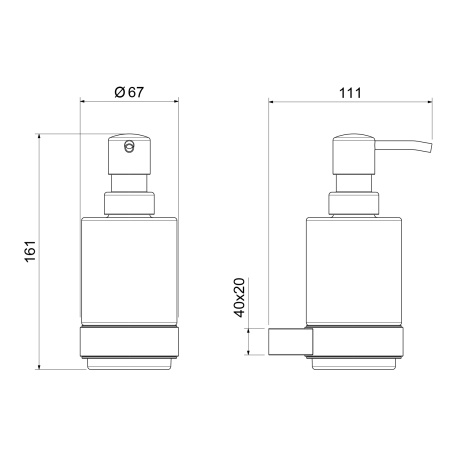 Дозатор для жидкого мыла Timo Luiro 18539/03 Черный фото