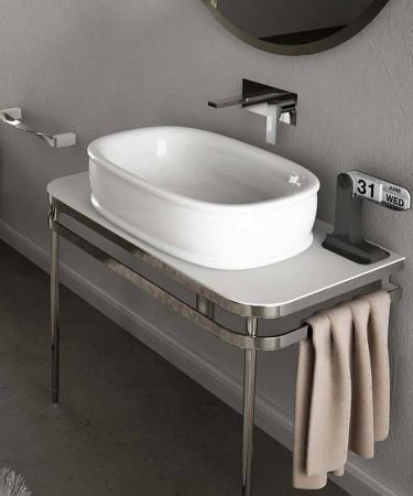 Металлическая консоль для раковины Artceram Azuley AZA003 71 01 bi/cr фото