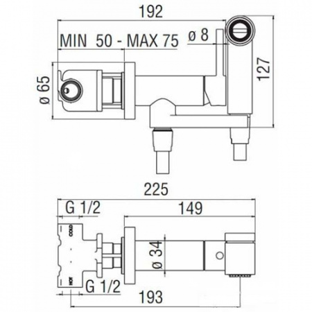Гигиенический душ Nobili (AV00600CR) со смесителем фото