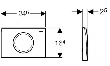Смывная клавиша Geberit Delta 11 115.120.21.1 хром глянцевый фото