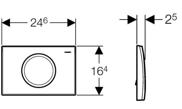 Смывная клавиша Geberit Delta 11 115.120.21.1 хром глянцевый фото