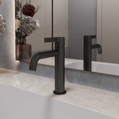 Смеситель для раковины Vincea Villa VBF-1VL1MB черный матовый фото