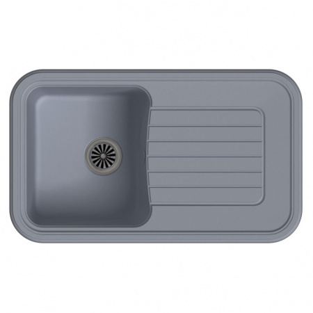 Мойка кухонная Ewigstein Antik A- 60F серый металлик фото