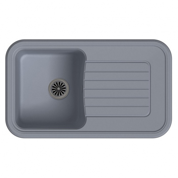 Мойка кухонная Ewigstein Antik A- 60F серый металлик фото