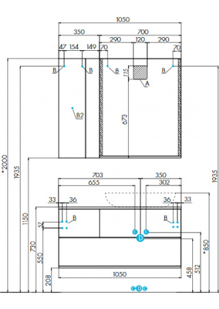 Тумба под раковину Акватон Терра 105 1A246901TEKA0 фото