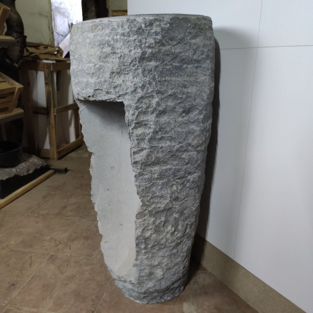 Раковина напольная из мрамора Grey MN-01498 (43*43*90) фото