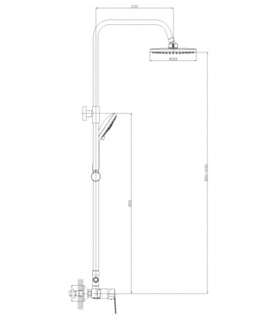 Душевая система (стойка) Rossinka S S35-45 фото
