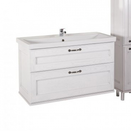 Тумба под раковину ASB-Woodline Прато 100 9651 белая фото
