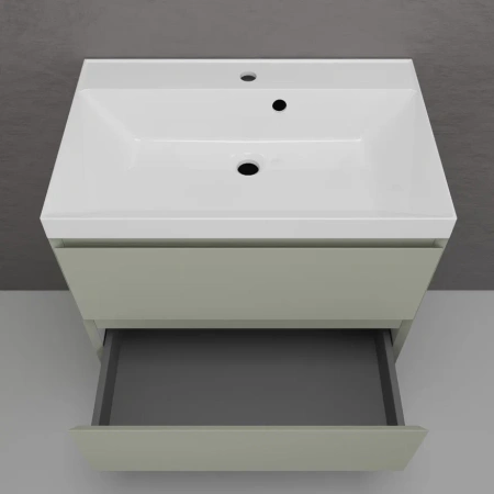 Тумба подвесная под раковину Style Line Манхэттен 70 ЛС-00002364 олива фото