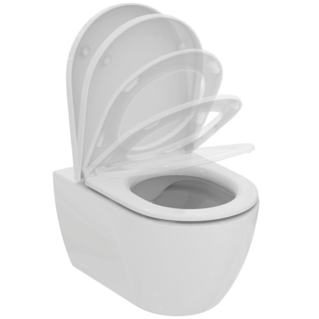 Подвесной унитаз безободковый Ideal Standard Ellisse T569201 с сиденьем Soft Close фото