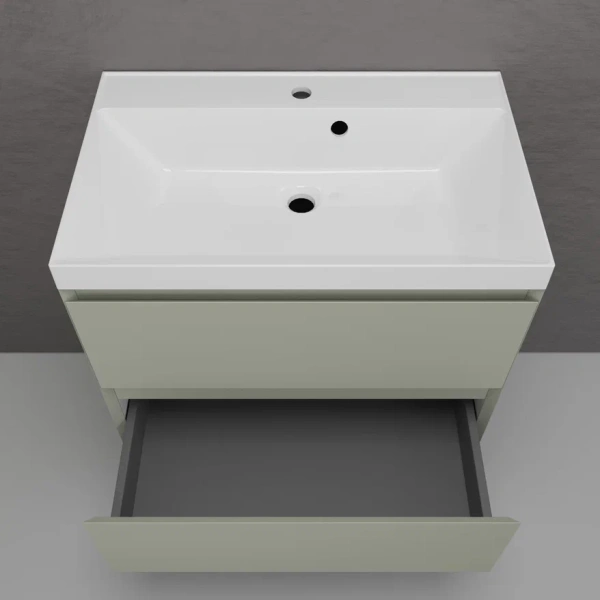 Тумба подвесная под раковину Style Line Манхэттен 70 ЛС-00002364 олива фото