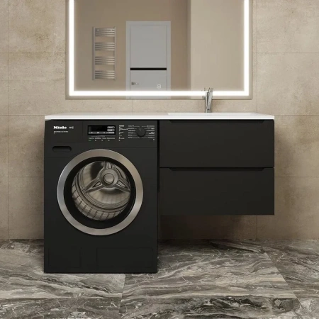Тумба под стиральную машину Uperwood Tanos 120 TTanosVM60B черная матовая фото