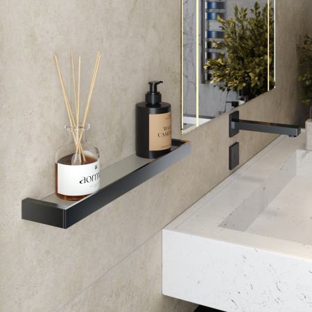 Полка стеклянная Timo Petruma 15272/18 Черное золото фото