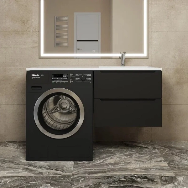 Тумба под стиральную машину Uperwood Tanos 120 TTanosVM60B черная матовая фото