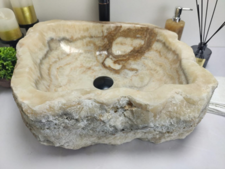 Накладная раковина из оникса Indo Erozy Блитар EO-00080 фото