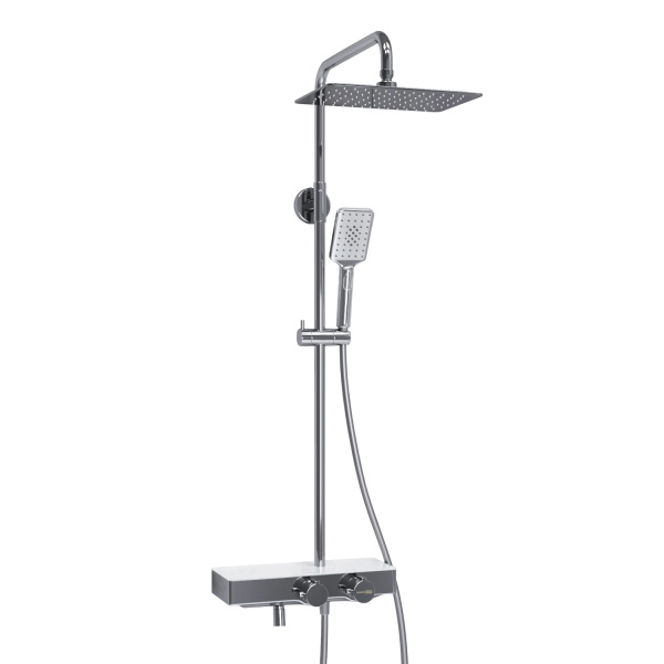 Душевая система (стойка) с термостатом WasserKRAFT Thermo A113.069.126.CH хромоникель фото