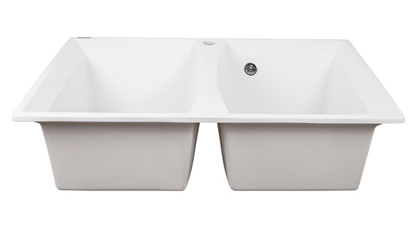 Кухонная мойка двойная Kaiser 78 KM2M-5078 W 78x50 белая фото