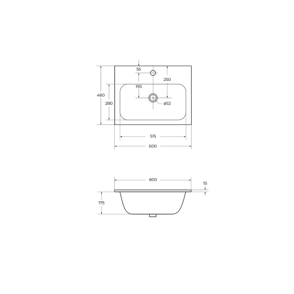 Раковина Cezares Duet 60 CZR-NAT-60-LVB фото