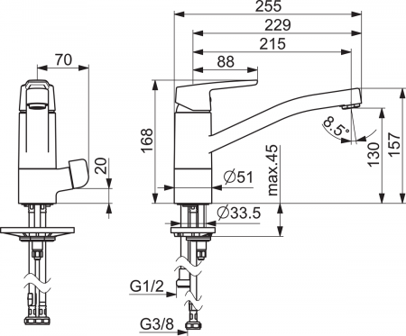 Смеситель для кухни к посудомоечной машине Oras Saga 3935F фото