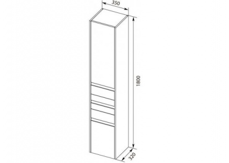 Шкаф-пенал для ванной Aquanet Палермо 35 00203943 фото