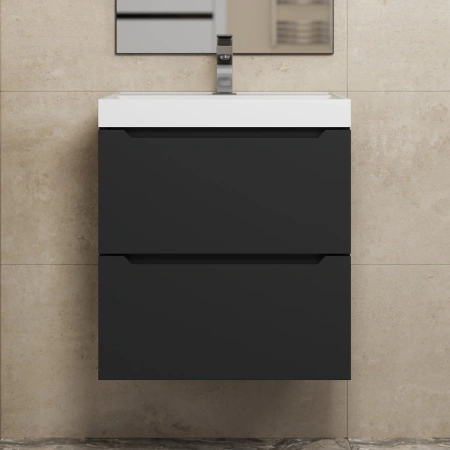 Тумба под раковину Uperwood Tanos 50 2930205148 черная матовая фото