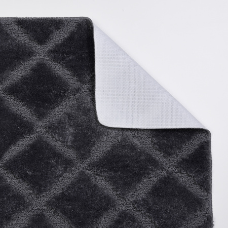 Коврик для ванной WasserKRAFT Lippe BM-6512 Charcoal Gray 90x60 фото