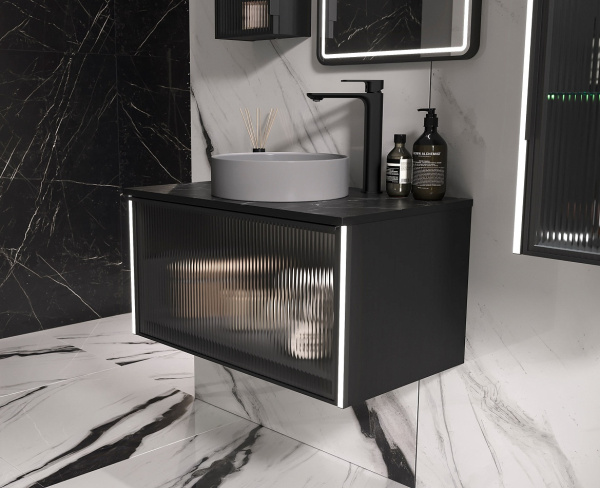 Тумба под накладную раковину EQUIL Stoune tpSTOUNE80.1Y-35 дуб черный фото