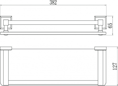 Полка стеклянная Savol 95 S-409591 40 см фото