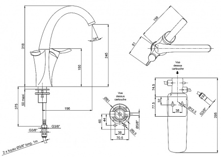 Смеситель для кухни с фильтром для воды Jacob Delafon Carafe E18865-VS фото