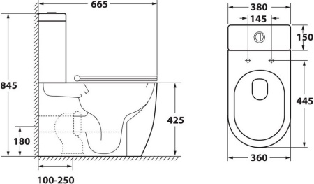 Бачок для унитаза Owl 1975 Cirkel-GL OWLT190301/2 фото