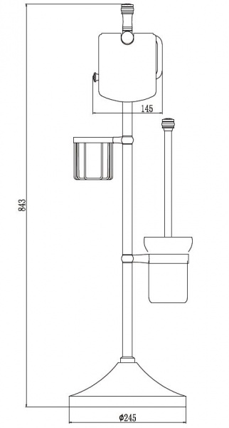 Стойка для туалета напольная Savol S-0Y580A фото