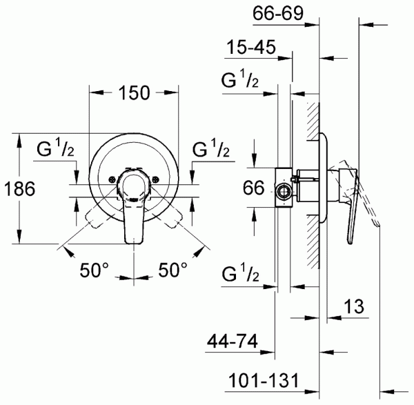 Смеситель для душа Grohe Eurostyle New 33635003 фото
