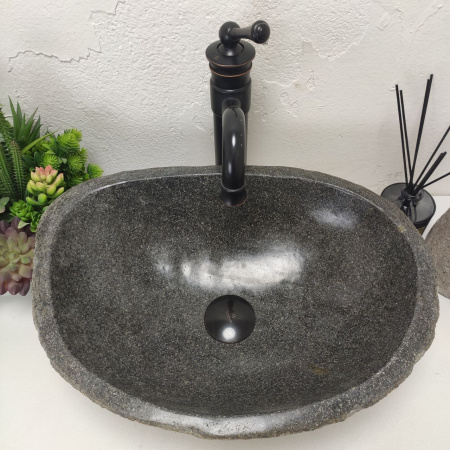 Накладная раковина из речного камня RS01523 (46*33*15) 40S фото