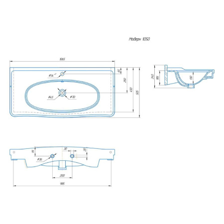 Раковина Grossman Модерн 105 30105 фото