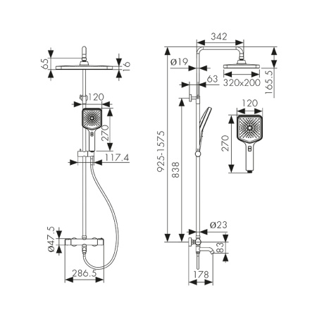 Душевая система с термостатом Kaiser Vita 43182 хром фото