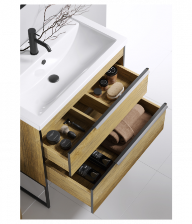 Тумба с раковиной Aqwella Фарго FRG0108DB 80 см фото