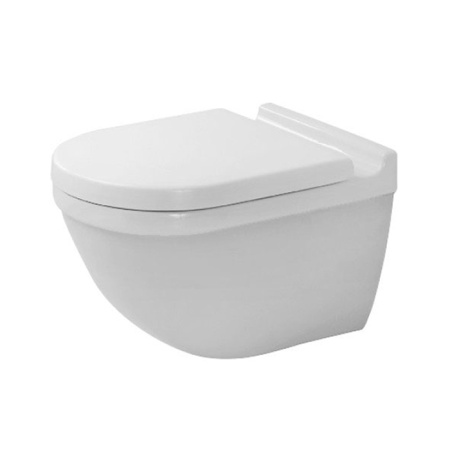 Подвесной унитаз безободковый Duravit Starck 3 45270900A1 (2527090000+006389) с сиденьем фото
