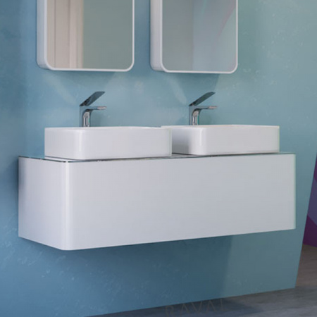 Тумба под раковину Raval Pure 120 Pur.01.120/P/W фото