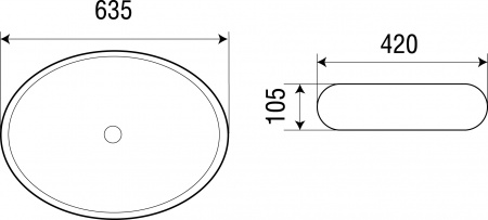 Раковина WeltWasser Elbach ELBACH 3075 63,5х42 фото