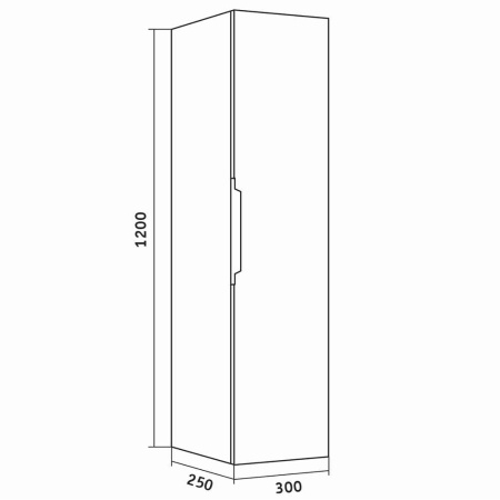 Шкаф-пенал Grossman Форта 30 3030052 темный дуб галифакс фото