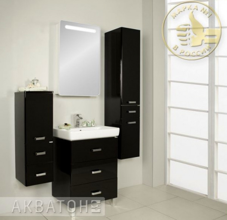 Тумба под раковину Акватон Америна 60 М 1A168901AM950 чёрная фото