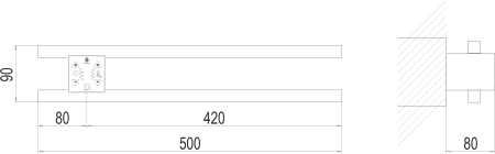 Полотенцесушитель электрический Terminus Полка П2 ПРОФ 500х90 4630080266025 фото