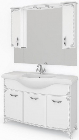 Зеркало-шкаф Kaksa Классик-Д 004080 120 см серебро фото