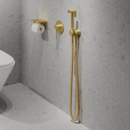 Гигиенический душ со смесителем Timo Saona 2389/17SM Золото матовое фото