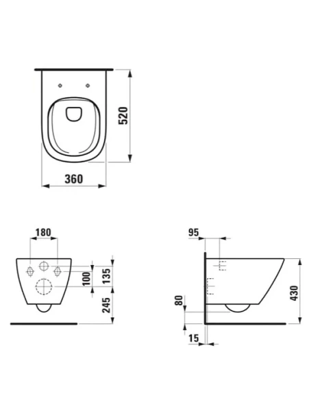 Подвесной унитаз безободковый Laufen Lua 8.2008.0.000.000.1 фото
