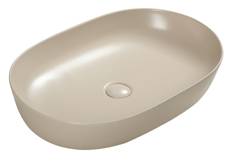 Накладная раковина SantiLine SL-1017BG 60x40 бежевая матовая фото