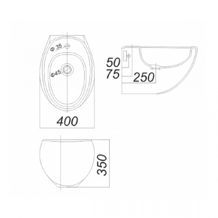 Биде подвесное Sanita luxe Ringo RNGSLBI01 фото