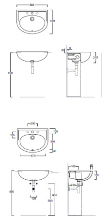 Раковина полувстраиваемая Simas Top e lavabi d'Arredo S58 bi фото